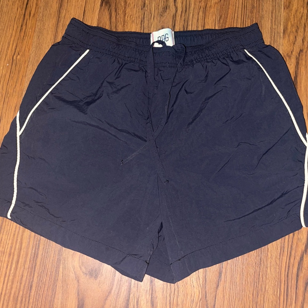BDG Navy Elastic Waist Shorts